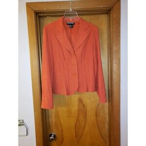 Requirements Short Blazer 12 Red Ultra Suede 3 BUTTON Pleated FRONT